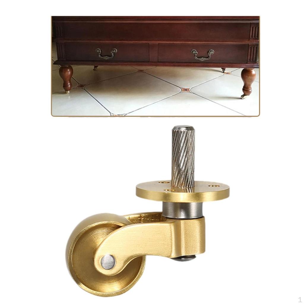 Heavy Duty Swivel Caster Furniture Brass Wheels