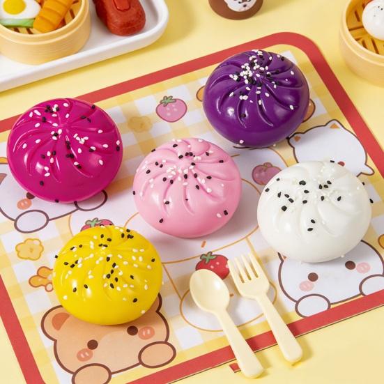 Sesame Steamed Bun Squeeze Toy Simulated Dumpling Sensory Pinch Fidget Toy Stress Relief Relaxation Decompression Tool