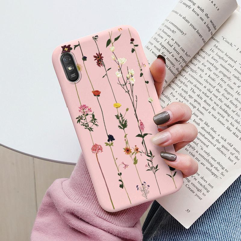 Heart Flower Case For Redmi 9A 9AT Phone Cover Cute Silicone Shockproof Soft Coque For Redmi 9A 9 AT Shell Cartoon Lovely Matte