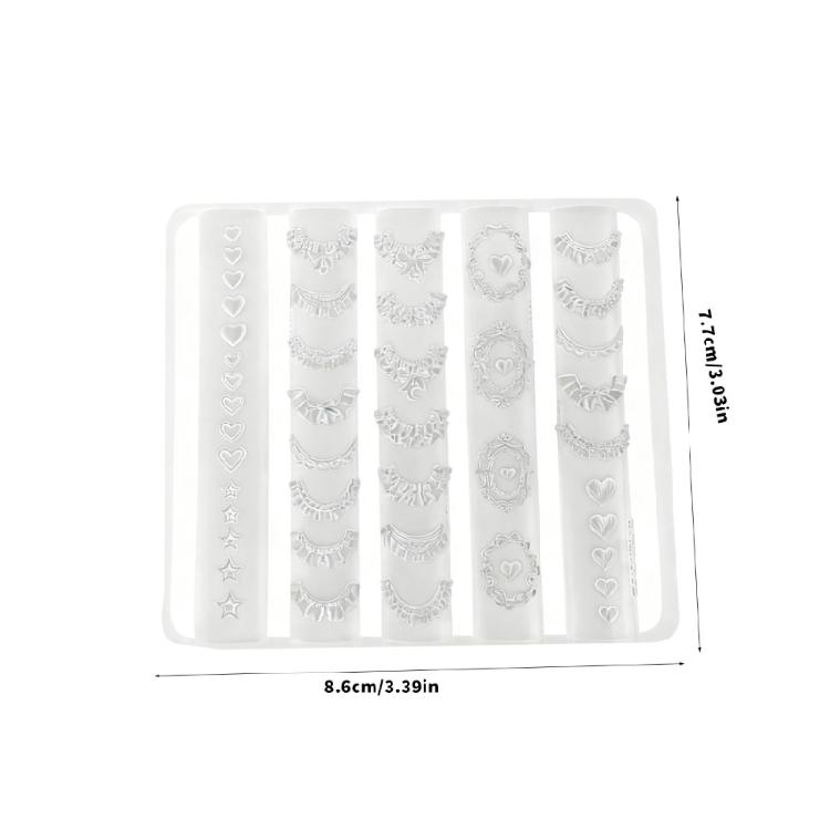 Reusable 3D Sculpting Silicone Mould High Elastics Tool For Creative Nail Art Designs And Craft Decorations