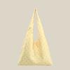 Korean-style Yellow Polka Dot Canvas Bag for Women, 2025 New Model, Large-capacity Underarm Bag for Daily Commuting and Shopping, Shoulder Bag
