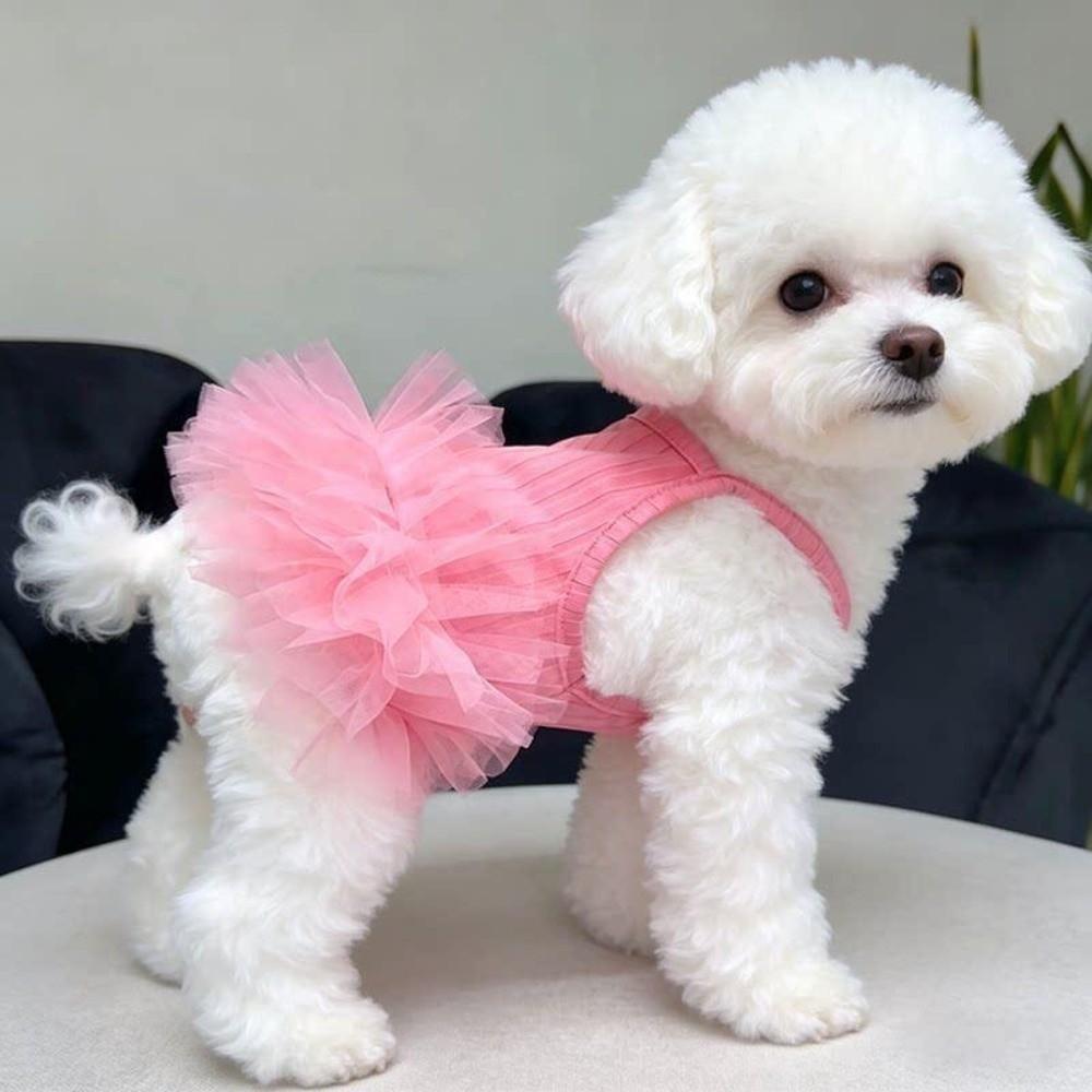 Breathable Pet Princess Dress Soft Dog Puffy Dress New Corgi Teddy Clothes for Small Dog Cat
