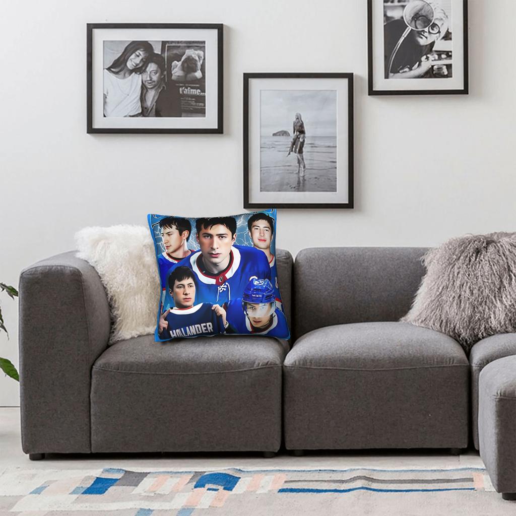 Heated Rivalry Hollander Queer Hockey Square Pillow Cases Cushion Cover Custom Polyester Decorative Pillowcover For Bed 45X45Cm
