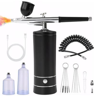 SUOKOMR USB Reîncărcabil Delta Compact și Set Airbrush cu Compresor Airbrush și Airbrush Reîncărcabil cu Acțiune Dublă pentru Model și Include Japonez
