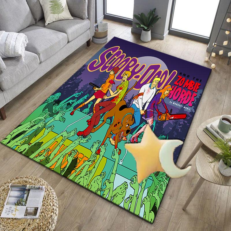 Scoo-dog Halloween Mystery Office Rug Chair Mat, Game Carpet, Suitable for Front Door, Bedroom, Living Room, Desk, Holiday Gift