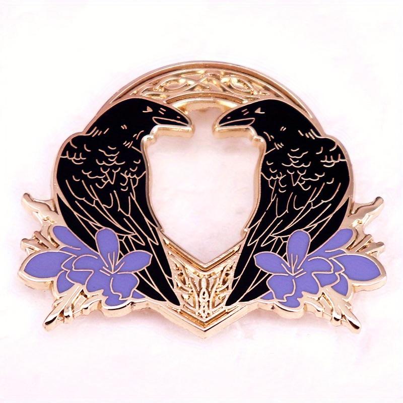 1PC Cartoon Ravens Badge Fashion Jewelry Art Gift Accessory Simple Women's Fashion Accessories