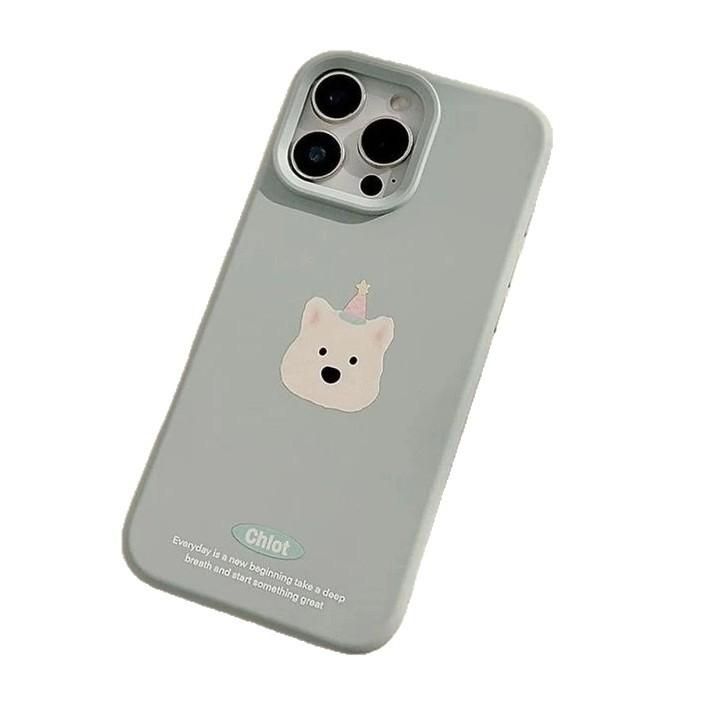 Cute hat West Highland animal avatar for Apple 17Promax mobile phone case IP16 glutinous rice liquid 15 sets