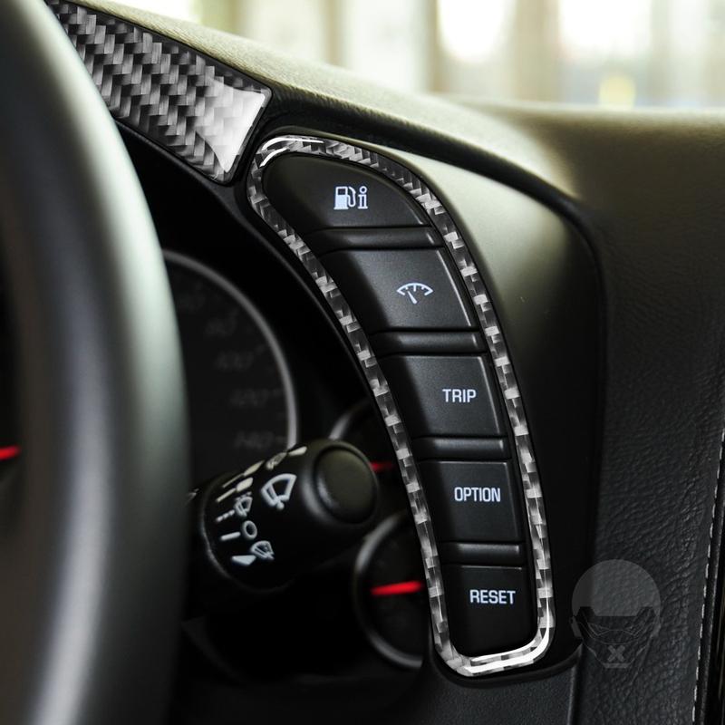 For Chevrolet Corvette C6 2005-2013 Real Carbon Fiber Sticker Trument Speedometer Panel Car Ide Decorative Accessories