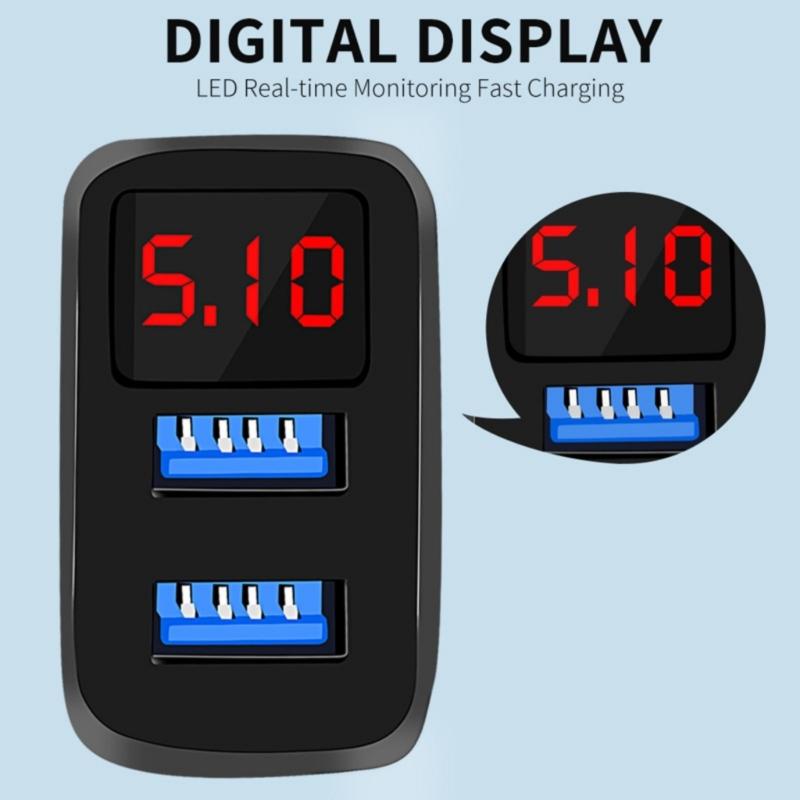 18W Fast Charging USB Charger Digital Display Quick Charging Adapter Cellphone Wall Charger Adapter Fast Charging