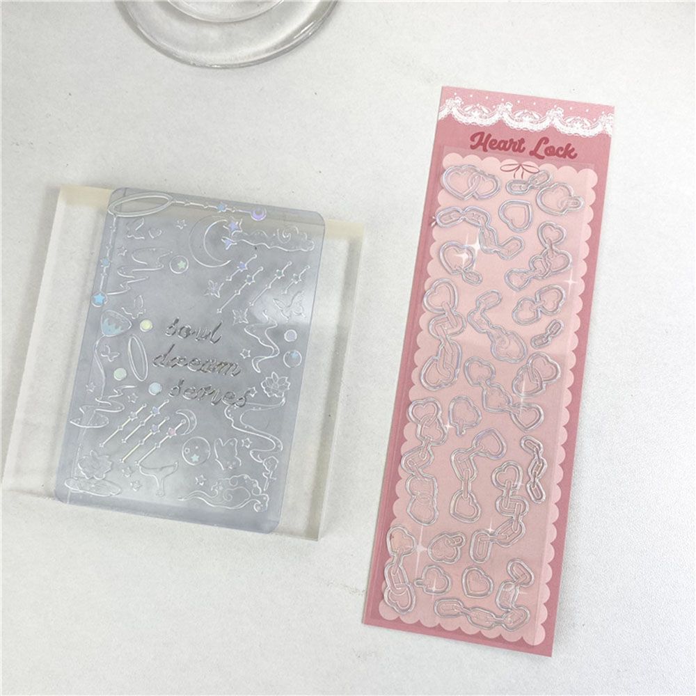 Hand Account Shiny Moon Love Dreamland Series Scrapbook Decorative Stickers PET Sticker Stickers