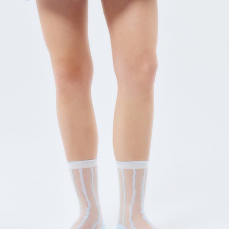 

i hate monday [IHM25SU0413] Mesh Pearl Socks Sky FREE