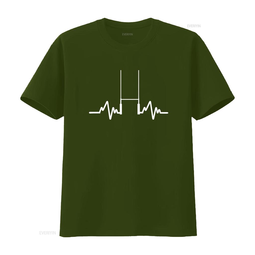 Rugby Heartbeat Pulse Rugger Lover Player Funny T Shirt for Sports Enthusiasts vintage Washed Stylish graphic Slightly