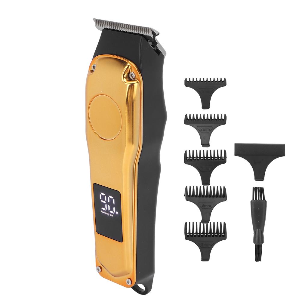 Electric Hair Trimmer 5 Guide Combs High Speed Low Noise USB Rechargeable Haircut Grooming Clipper