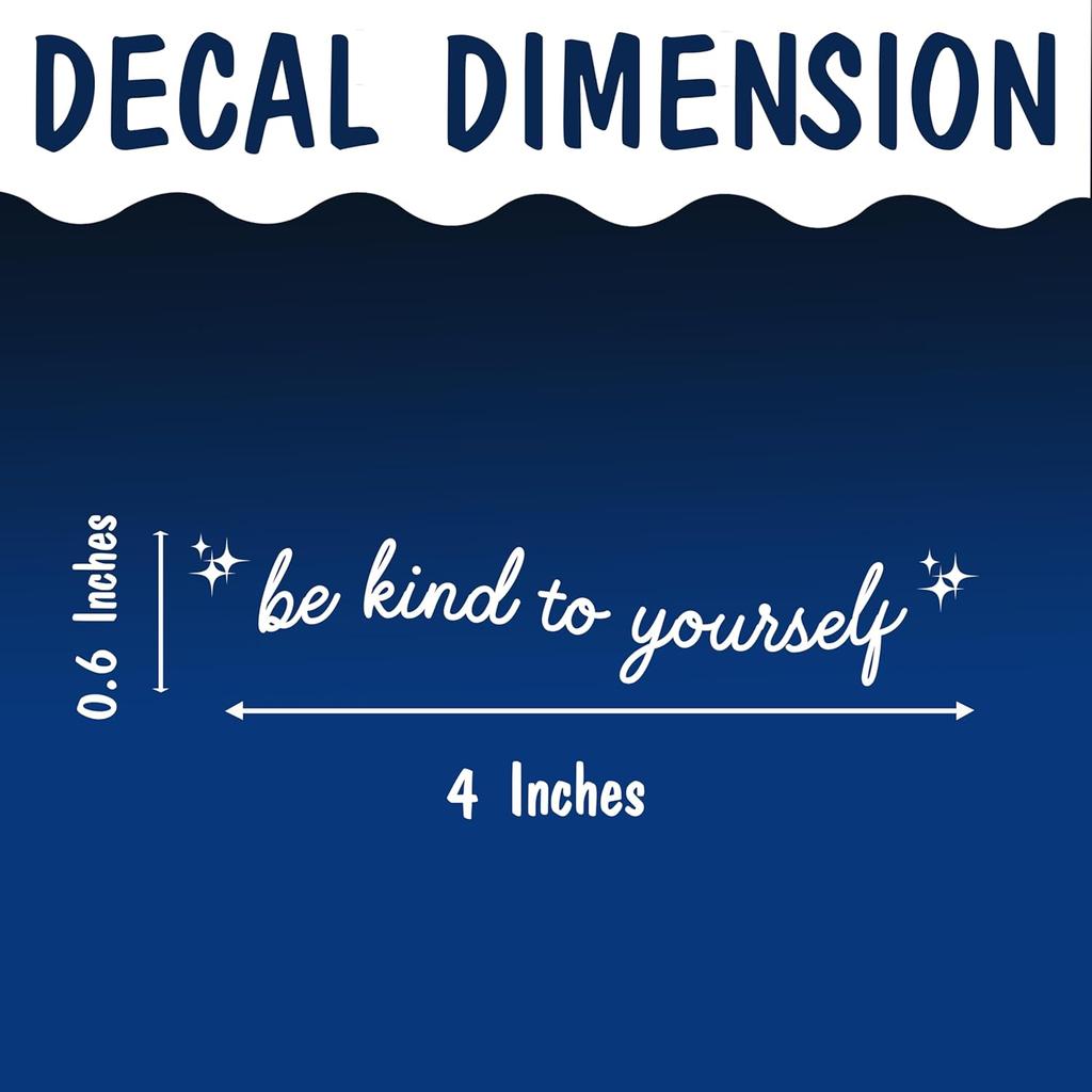 Set 3Pcs Be Kind Yourself Rearview Mirror Decal
