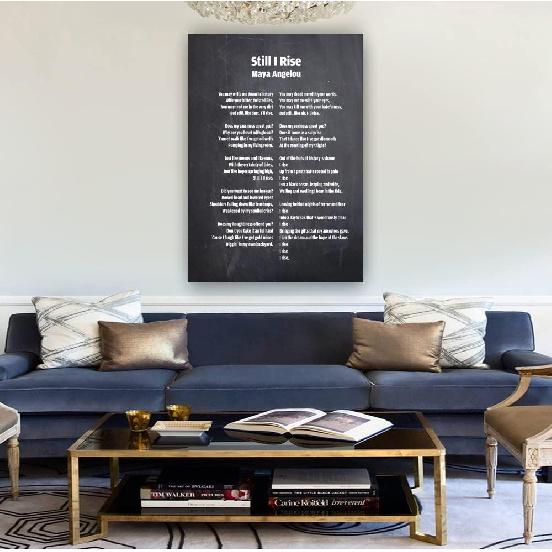 Still I Rise Poem Wall Art Maya Angelou Quote Poster Maya Angelou Quote Wall Art for Bedroom Artwork Decorative Pictures Giclee Prints on Canvas for