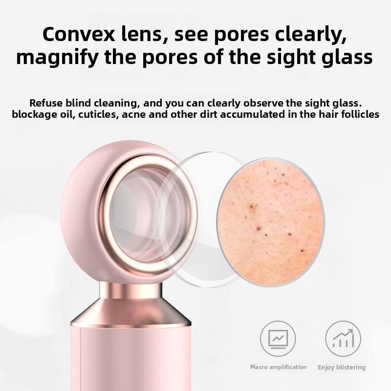 Aspirateur de Points Noirs Électrique Visuel Forte Aspiration Nettoyeur de Pores Loupe pour Points Noirs Aspirateur de Points Noirs Visuel
