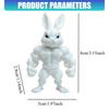 3D Printed Muscle Bunnies Figurine Muscular Rabbit Statue Animal Sculpture Decorative Ornament Collectibles Home Decors