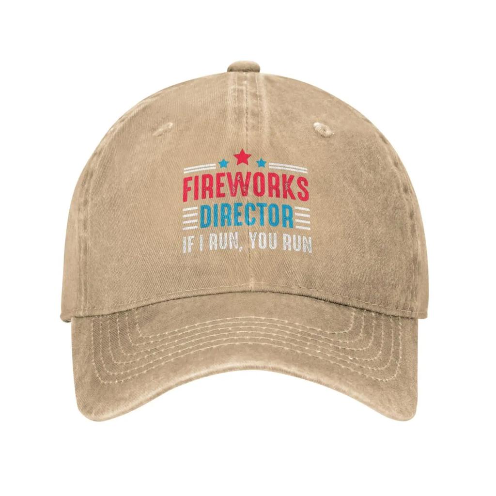 Fireworks Director I Run You Run 4th of July Baseball Hat Classic Caps for Men Women Fashion Outdoor Sport Cap