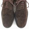 LLOYD IRVING Made In Germany Suede Leather Wingtip Business Shoes Brown Size 9F 27.5 Men's(USED)