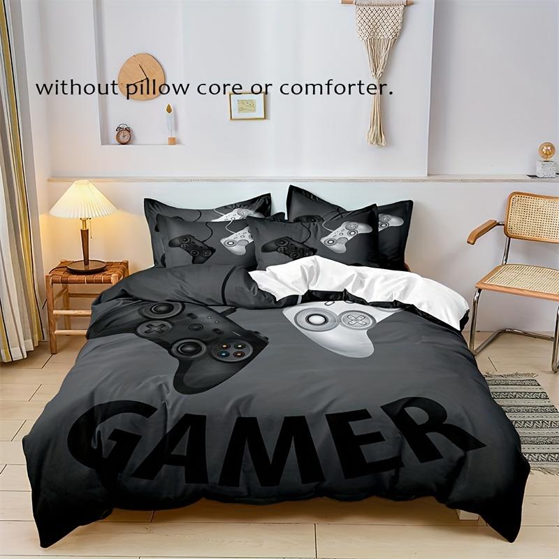 Gamepad Design 3-Piece Duvet Cover Set - Soft & Breathable Bedding, Ideal for Bedroom and Guest Room  Duvet Cover + 2 Pillowcase