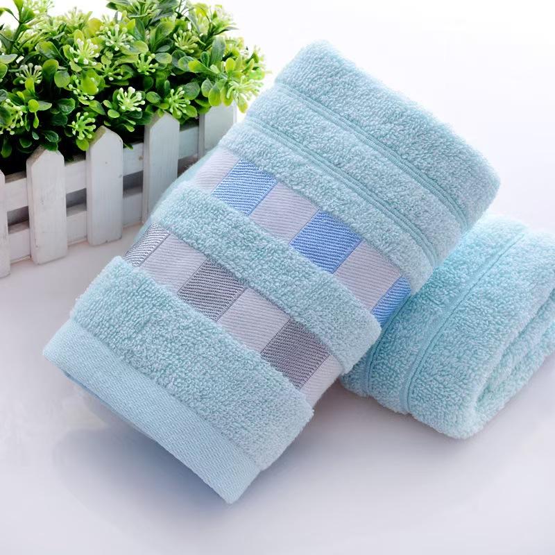 33*73cm Thickened Face Towel Absorbent Pure Hand Wash Hair Shower Double Side Soft Towel Bathroom Family Hotel Towel 33*73cm&33*73cm синий