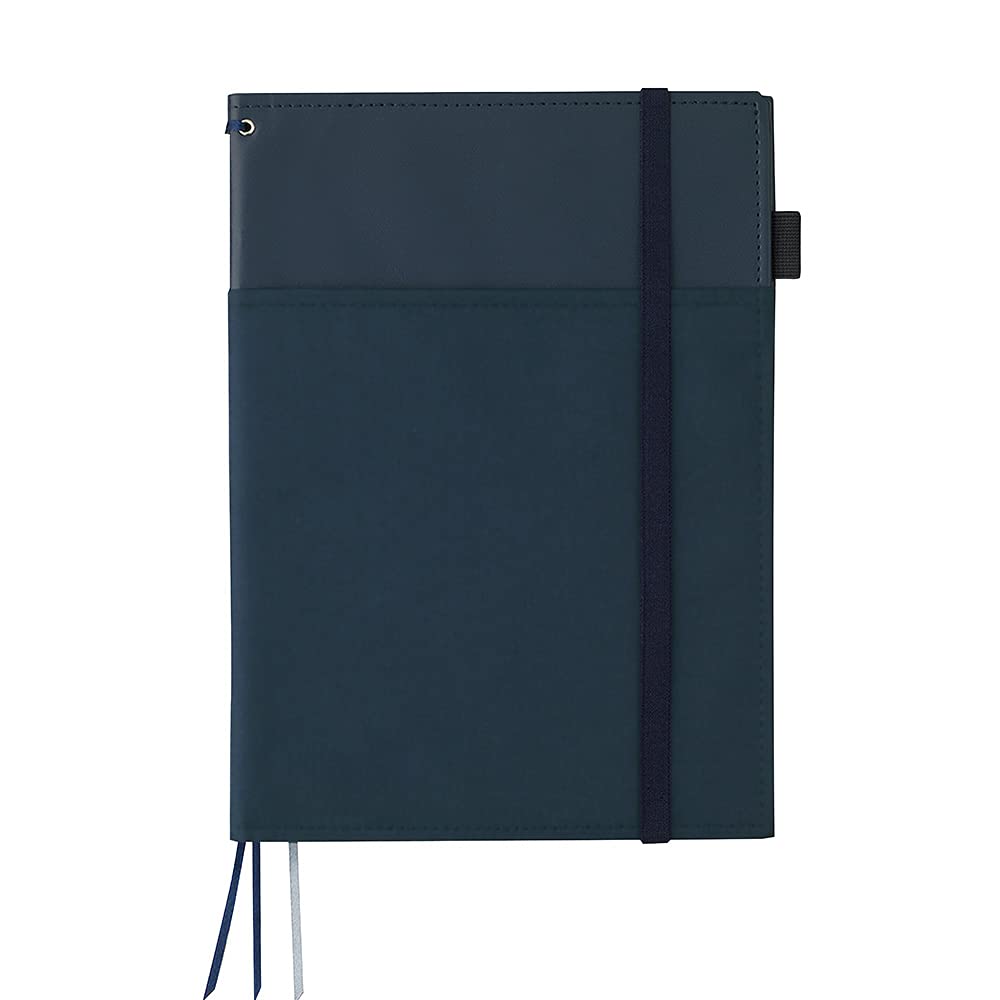 KOKUYO Systemic Notebook Ring Notebook B5 40 Cover, Compatible, Size, Leather-like Finish, Navy, Sheets, No-V683B-DB
