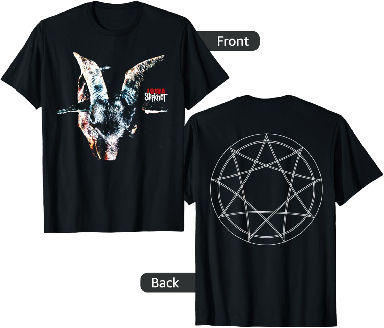 Slipknot Unisex-Adults Iowa Album , Black, Short Sleeve, Crew Neck, Classic Fit, Small Unisex T-Shirt XL
