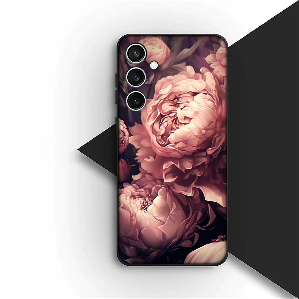 Cover for Apple iPhone 12 13 Pro XS Max Mini ProMax X XR Air 13Pro Casing Phone Case Elegant Pink Rose Flower Bloom Peony