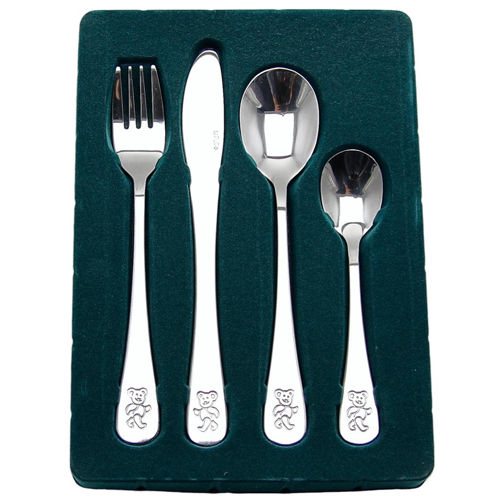 Children'S Cutlery Set Steel Spoon Fork Knife Spoon 4 Electric Set