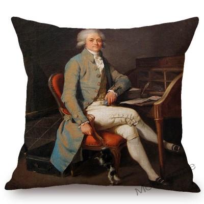 French Roccoco Style Famous Oil Painting Louis Leopold Boilly Game Of Billiards Decorative Sofa Pillow Case Linen Cushion Cover