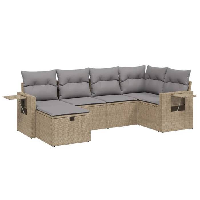 VidaXL Garden Lounge Set with Cushions 6 Pcs, Patio Sofas, Patio Furniture Set, Outdoor Furniture, Mix 3263795