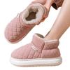Winter Thick Soled Anti Slip Warm Cotton Shoes with Fleece Bag and Cotton Slippers for External Wear