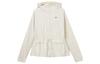 Solid Color Print Logo Hooded Long Sleeve Jacket