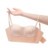 New Nylon French Pleated Bra New Detachable Ringless Thin Bra Without Underwire Seamless Underwear for Women Bras for Women