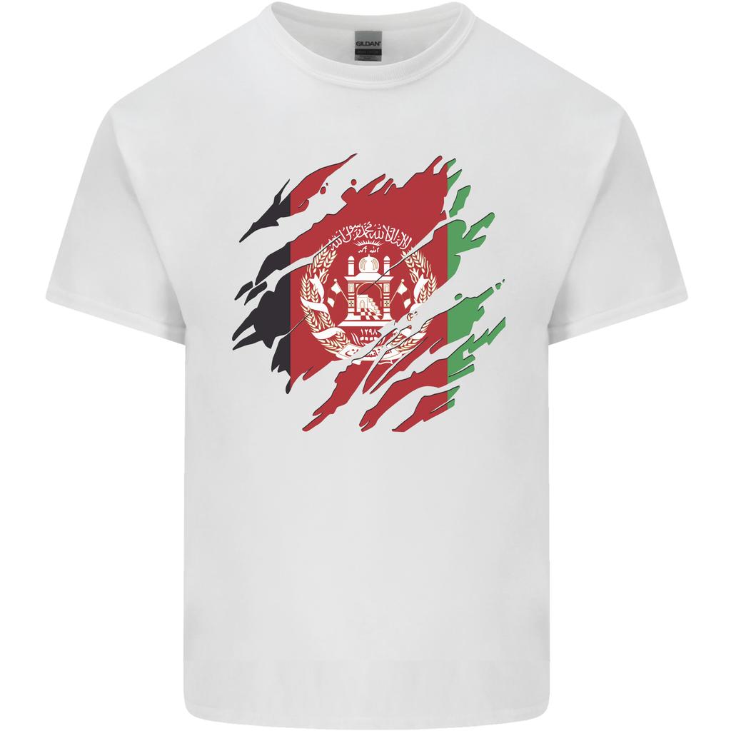 Torn Afghanistan Flag Afghan Day Football Unisexs Light Cotton TShirt