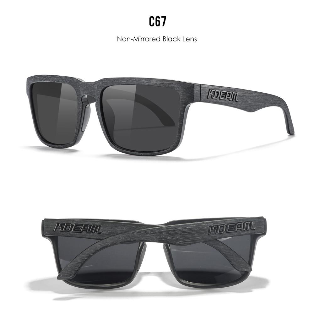 New Color KDEAM Brand Design Men Square Polarized Sunglasses Fashion Women Shades Travel Sun Glasses Reflective Coating Lens
