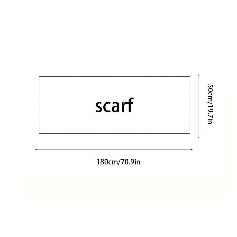 French Style Solid Color Neck Scarf Minimalist No-Tie Silk Scarf Elegant Versatile Commute Neckerchief For Women