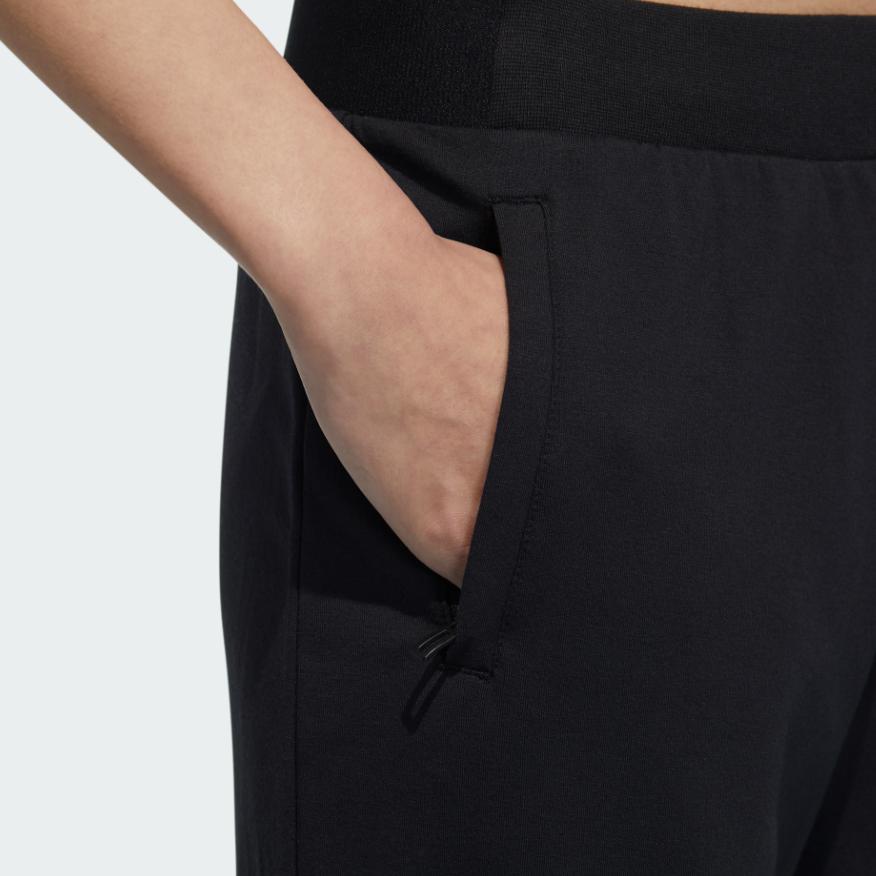 Adidas Essential 3-Stripes Tapered Cuff Pants Women Bottoms Black GP0661