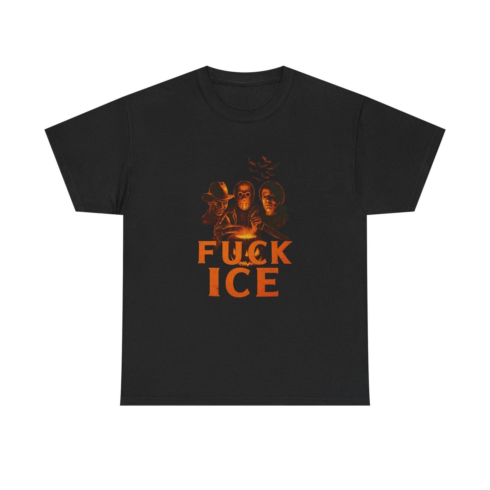 Halloween Unisex Heavy Cotton Tee - Vintage Graphic Tee, F**K ICE 3XL