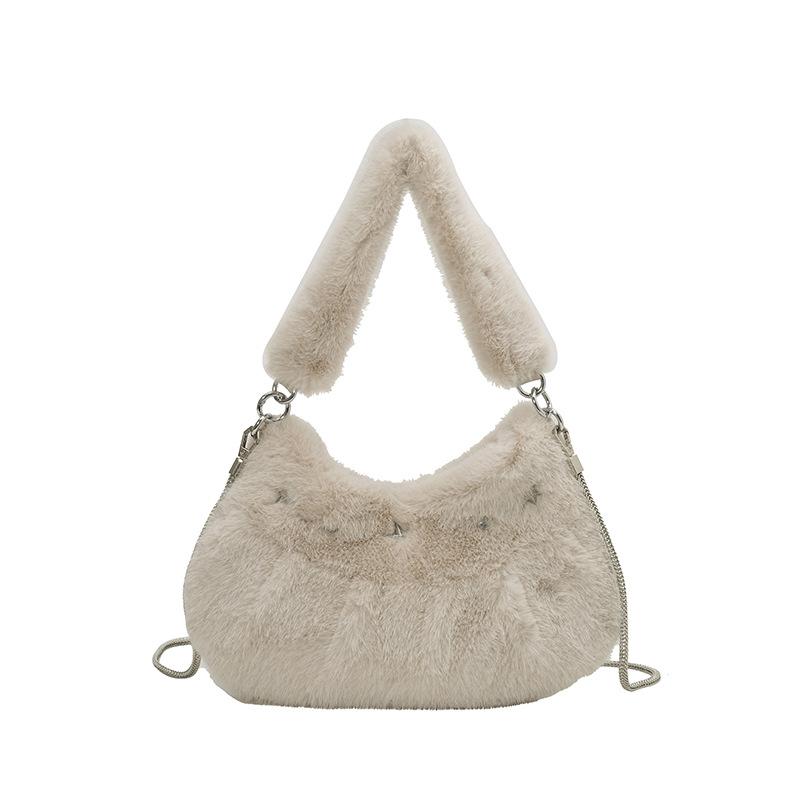 Bag New Fashion Xiaoxiangfeng Cute Plush Daily Commuter Women's Underarm Bag One Shoulder Crossbody Bag