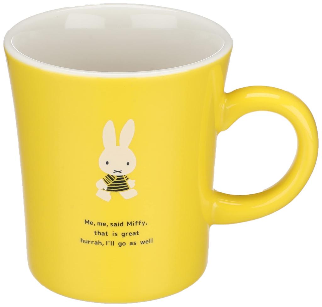 Kanesho Pottery [Dick Bruna] Miffy Porcelain Colored Mug, Going to the Sea, Yellow, 208134