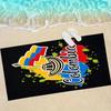 1PC Trendy Colombia Flag Mexican Hat Beach Towel, Ideal for Fitness Sports Beach Outdoor Swimming Summer Daily Use