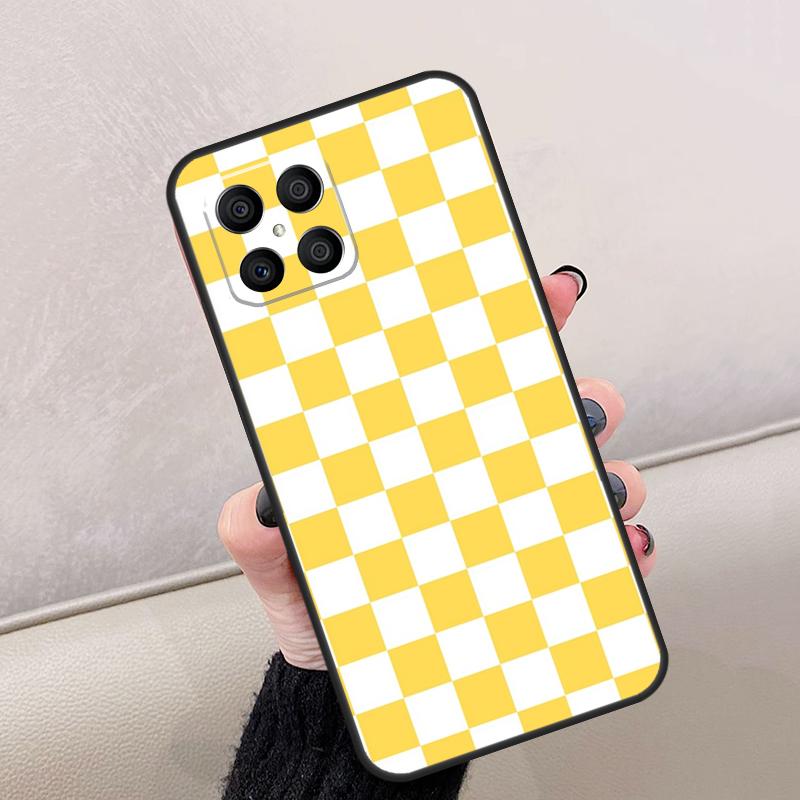 Checkerboard Checkered Board Case For Honor Magic 8 7 6 5 Lite 400 200 Pro 50 70 90 X8c X8b X9a X9b X9c X9d Win RT Cover