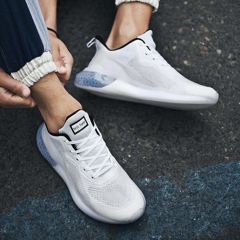 Popcorn Coconut Men's Shoes Breathable Mesh Sneakers Casual Running Ultra-light Cushioned Soft Sole Fashionable Shoes