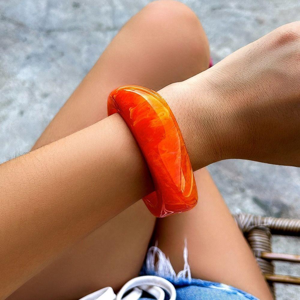 Exaggerated Wide Chunky Bangles Bohemian Geometric Charm Bracelets  Gifts for Women Girl