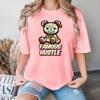 Famous Hustle Cotton T-Shirt Short Sleeve Round Neck Women 2d Print Tops