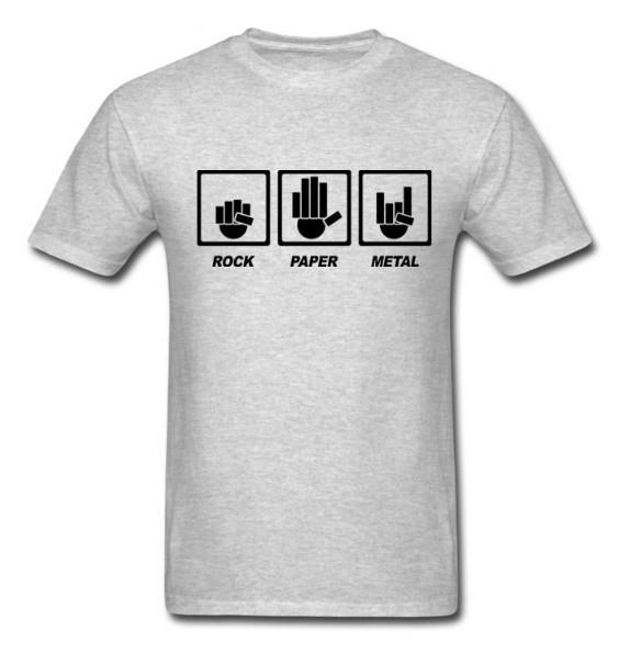 

Summer 2020 Rock Paper Metal T Shirt Heavy Metal Band Hip Hop Tops Tee Shirts Harajuku Short Sleeve Cool Tshirt For Men Women S