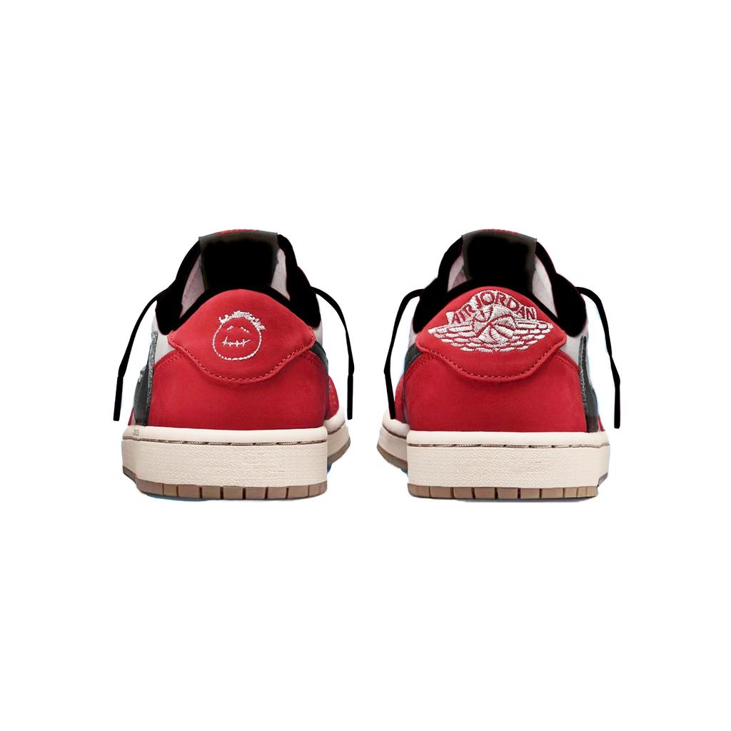 Jordan X Travis Scott Air Jordan 1 Chicago Travis Scott X AJ1 Low Klasické Odolné proti oděru Nízké DZ4137-700(Tým1142-)