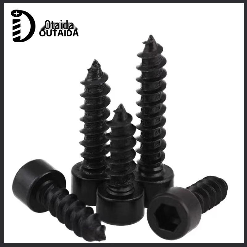 High-Strength 8.8 Grade Black Cylindrical Head Hex Socket Self-Tapping Screws M2-M6