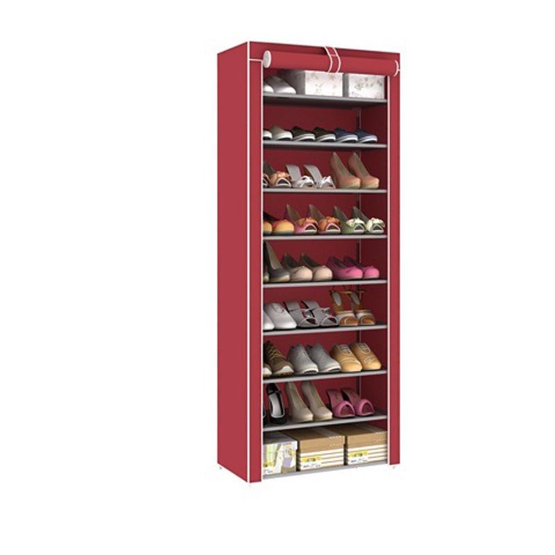 Metal Multi-Layer Space-Saving Shoe Rack Cabinet for Home and Dormitory